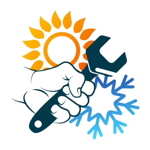 Air conditioning repair and maintenance symbol