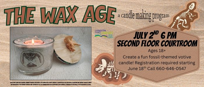 Wax Age candle making (700 x 300 px) The Wax Age Candle Making Program flyer