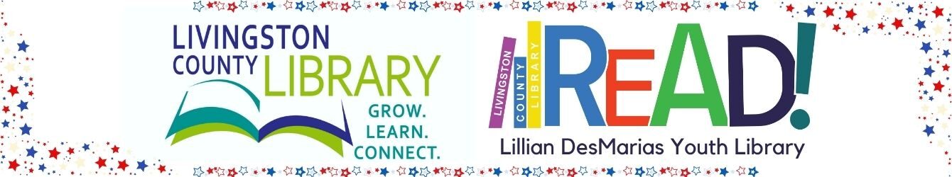 Livingston County Library and Lillian DesMarias Youth Library logos